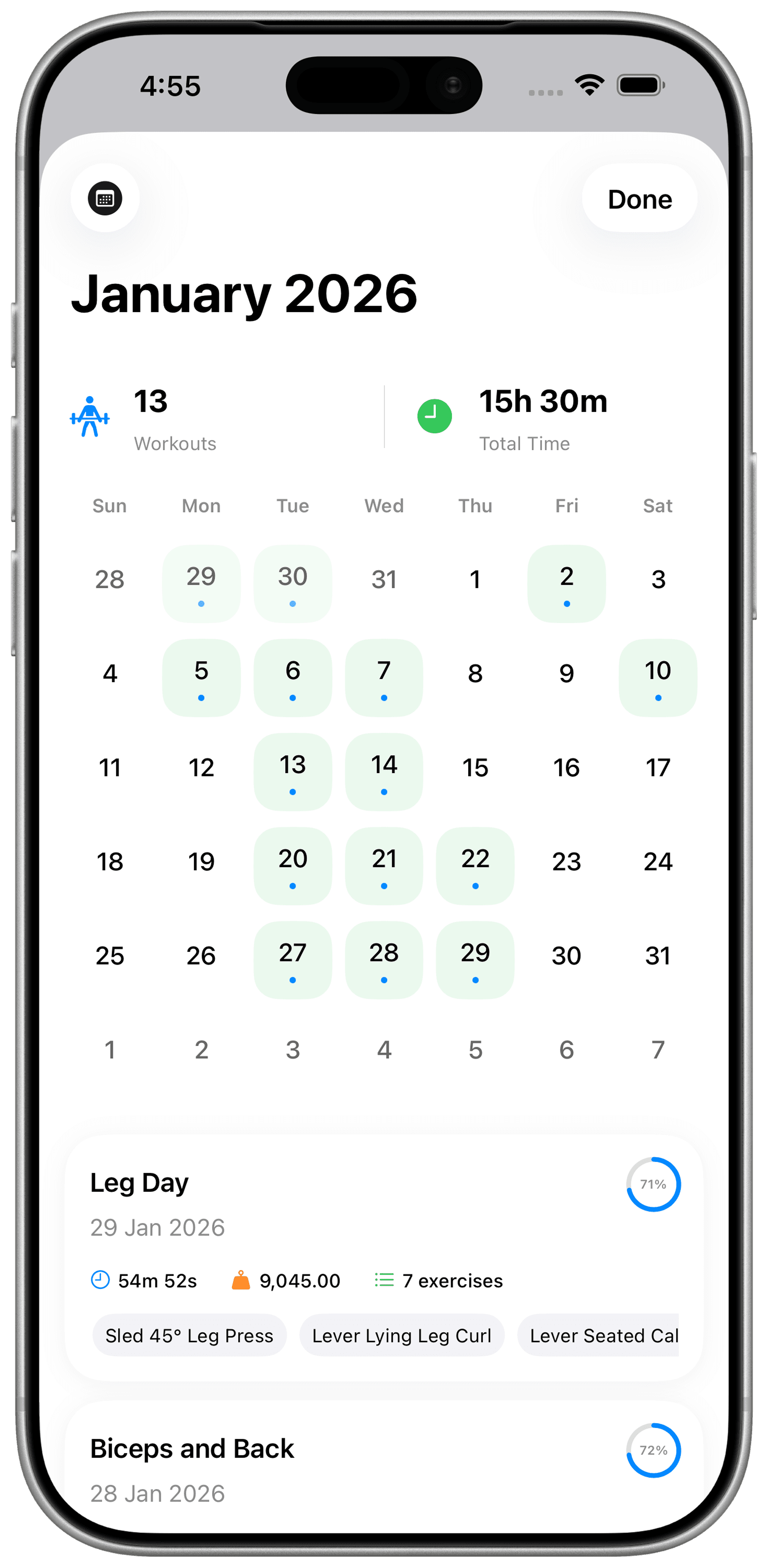 Calendar Screen