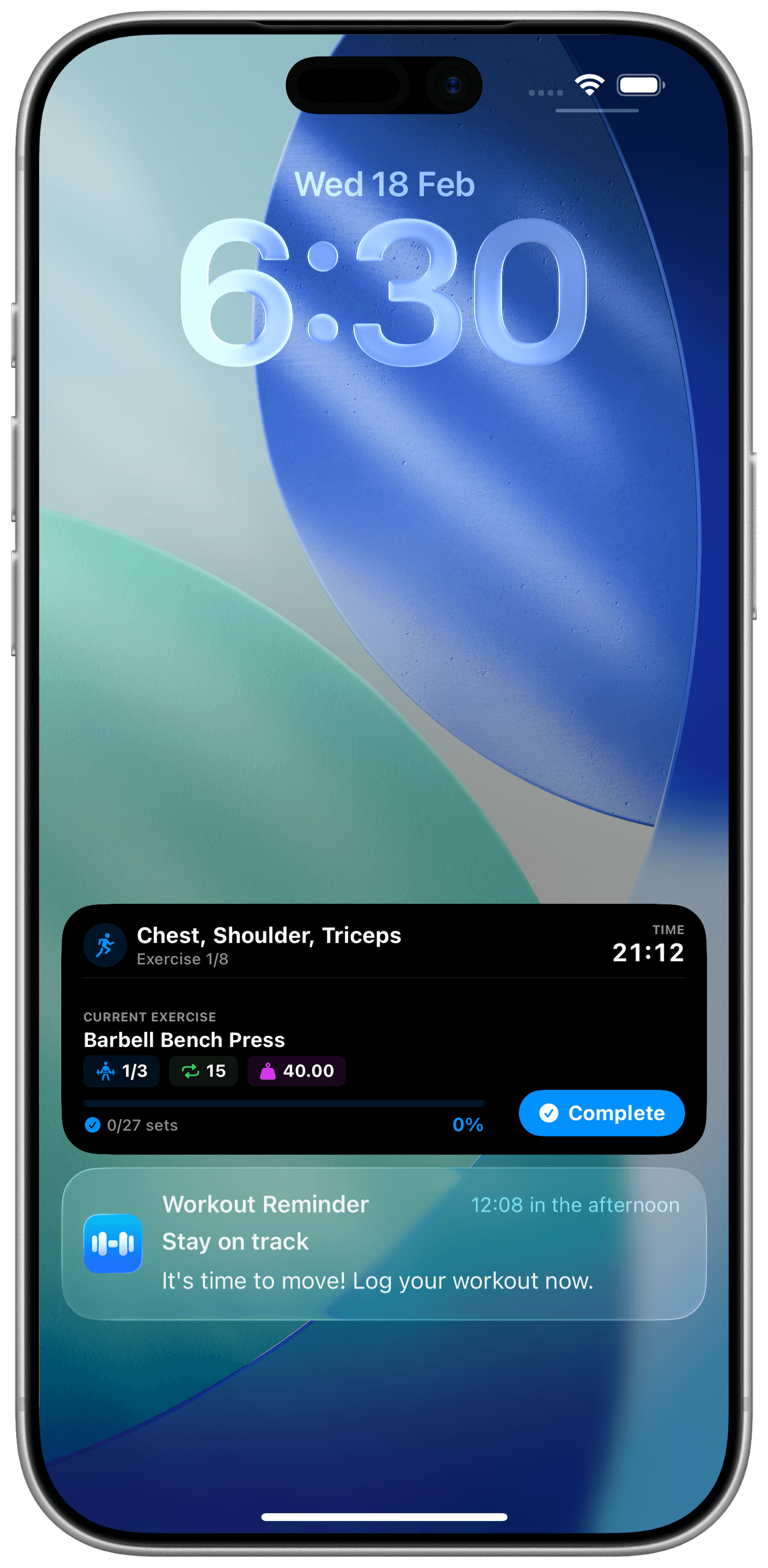 Live Activity on iPhone lock screen