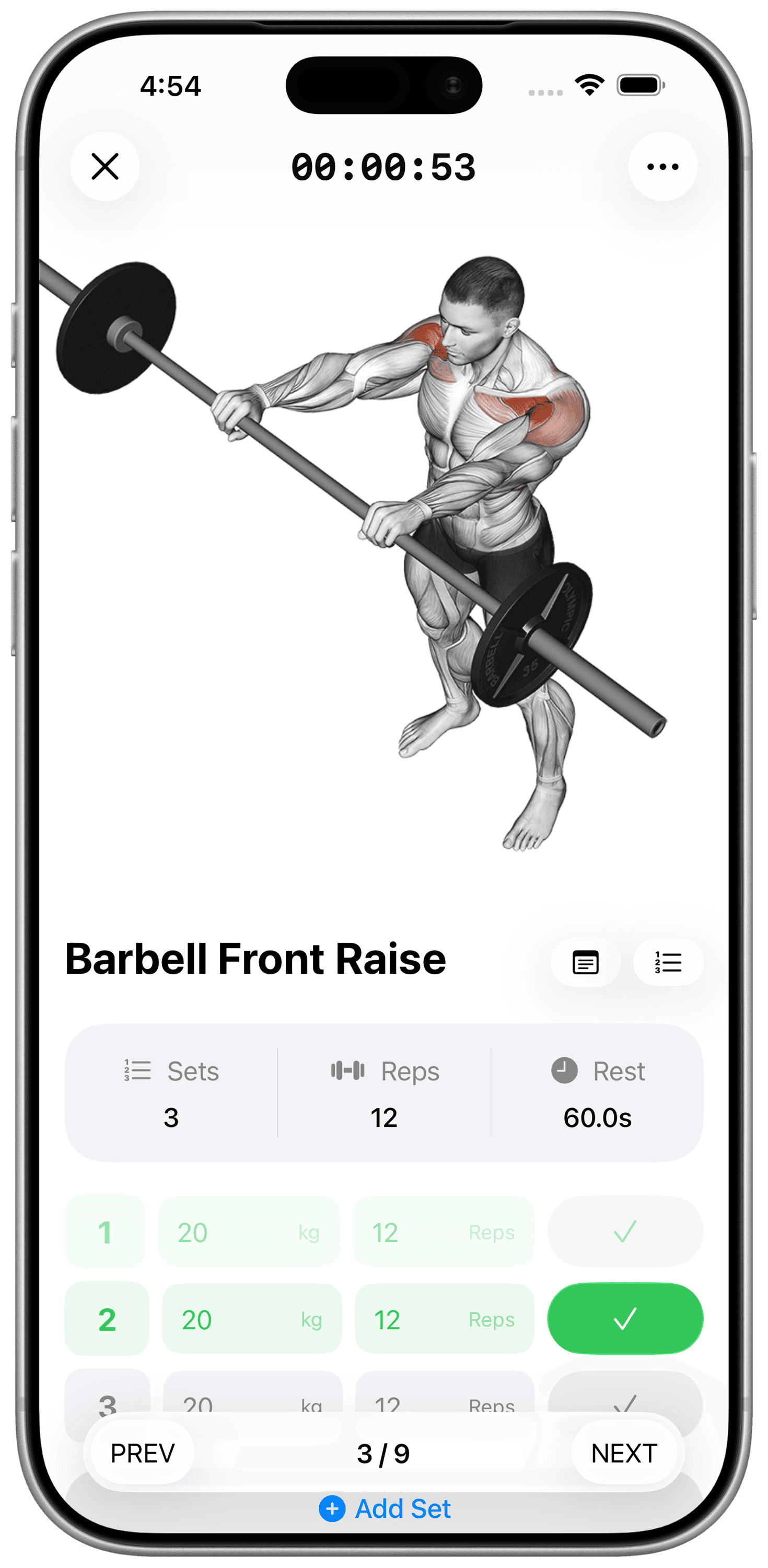 Workout Session Screen